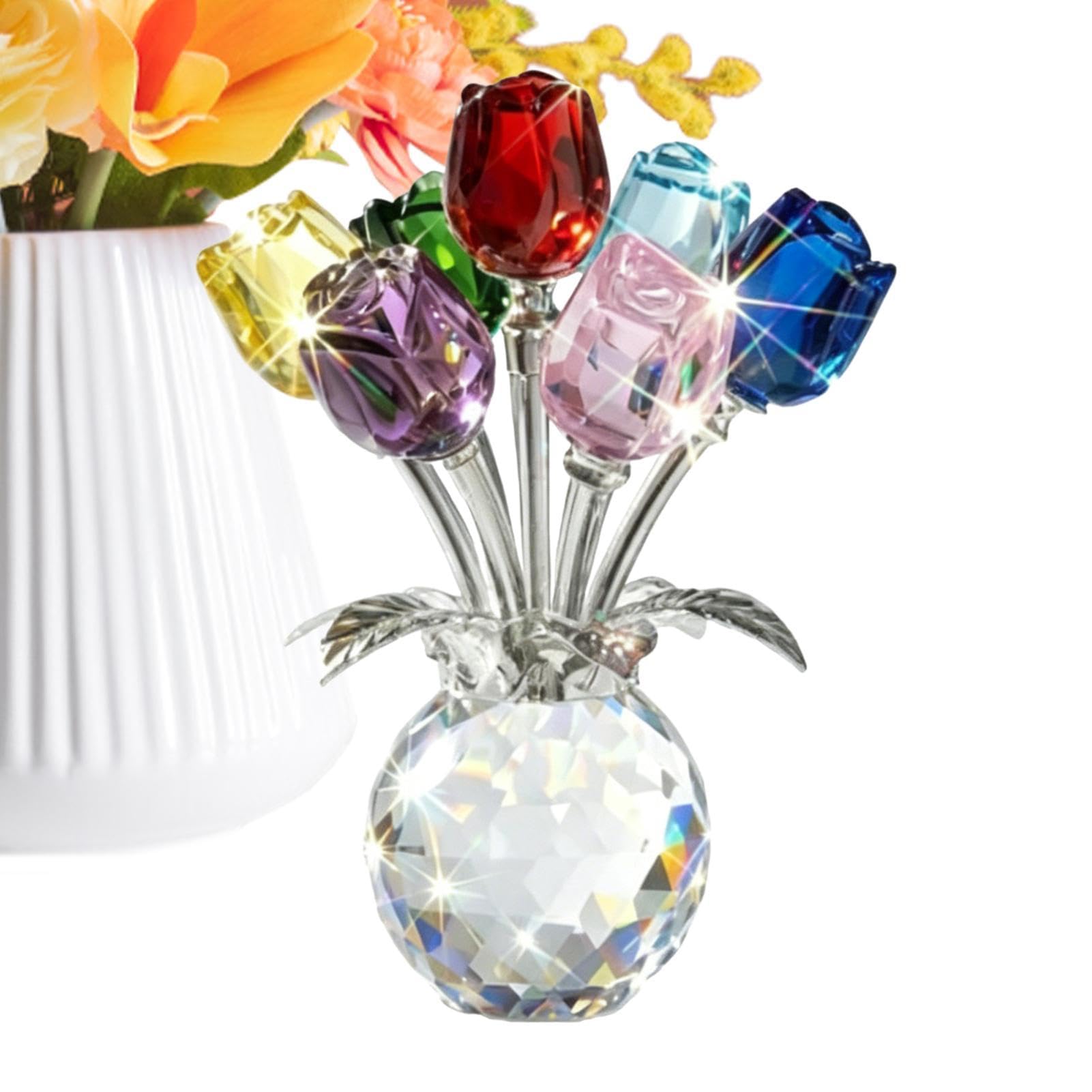 Rosa de multicolor artesanal ideal para regalo de cumpleaños y San Valentín