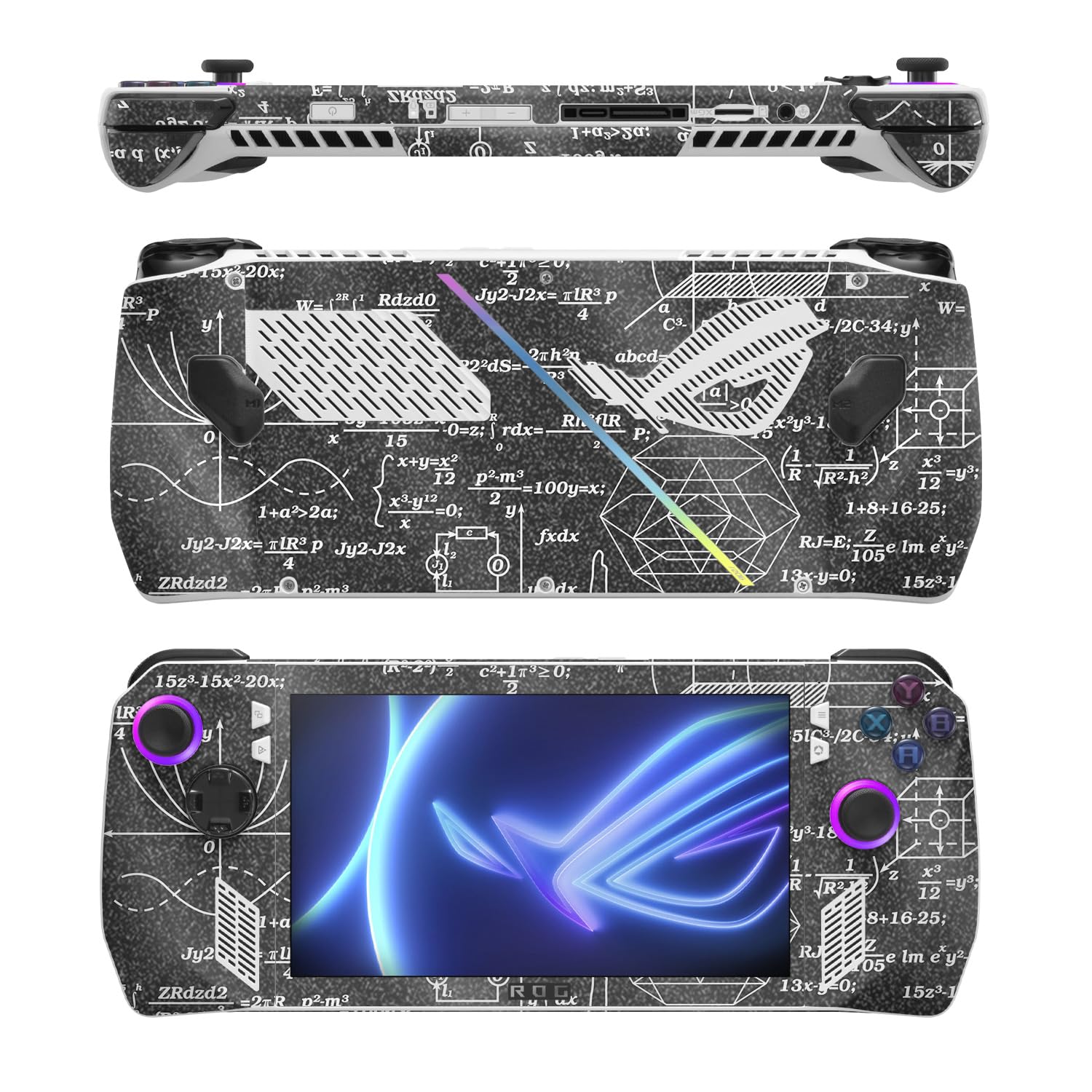 MightySkins Glossy Glitter Skin Compatible with Asus ROG Ally - Mathematical | Protective, Durable High-Gloss Glitter Finish | Easy to Apply