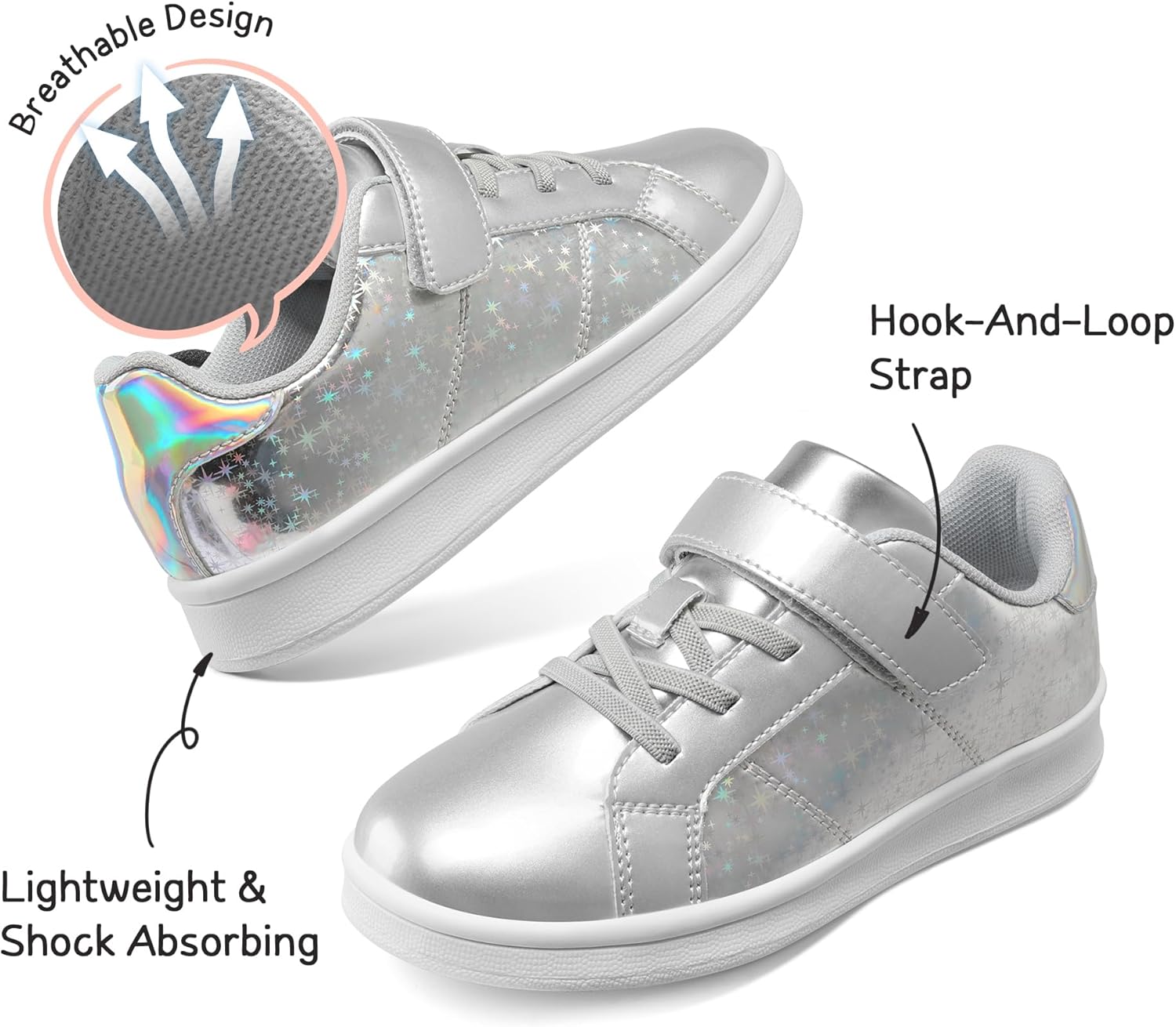 DREAM PAIRS Girls Boys Sneakers Tennis School Shoes Casual Walking Storybook Footwear for Little/Big Kids - Image 3