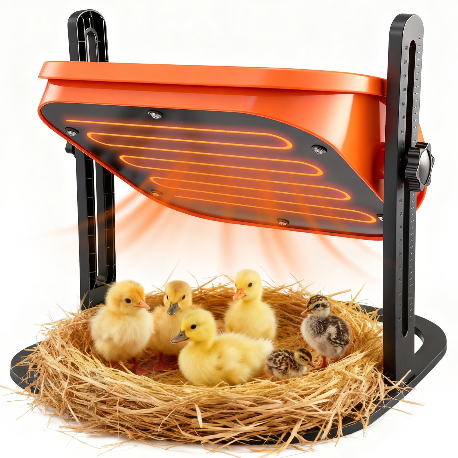 Plaque chauffante poussin réglable à 3 températures avec toit inclinable SAKERNEO