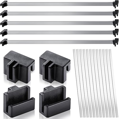 Epakh Juego de 36 rieles para archivos colgantes y clips que incluyen 12 rieles de archivo colgantes, 24 rieles de archivo colgantes, clips de