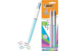 BIC 4-Color Fashion Ballpoint Pens: The Perfect Writing Companion for Girls