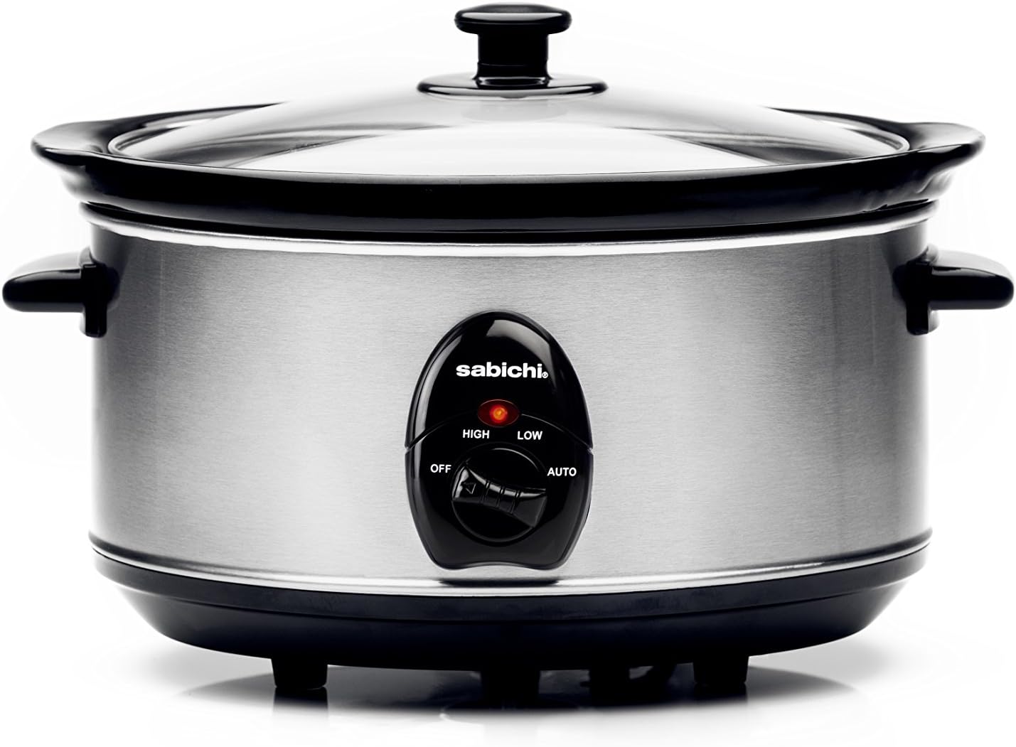 Sabichi 168139 Stainless Steel Electric Pot MultiFunction Slow Cooker