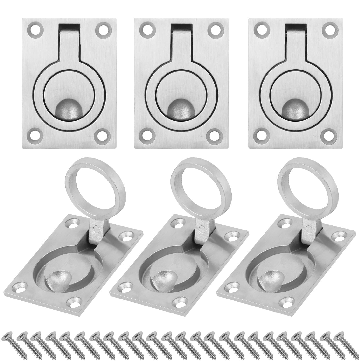 Stainless Steel Hatch Pull Handles - Flush Lift Design -9