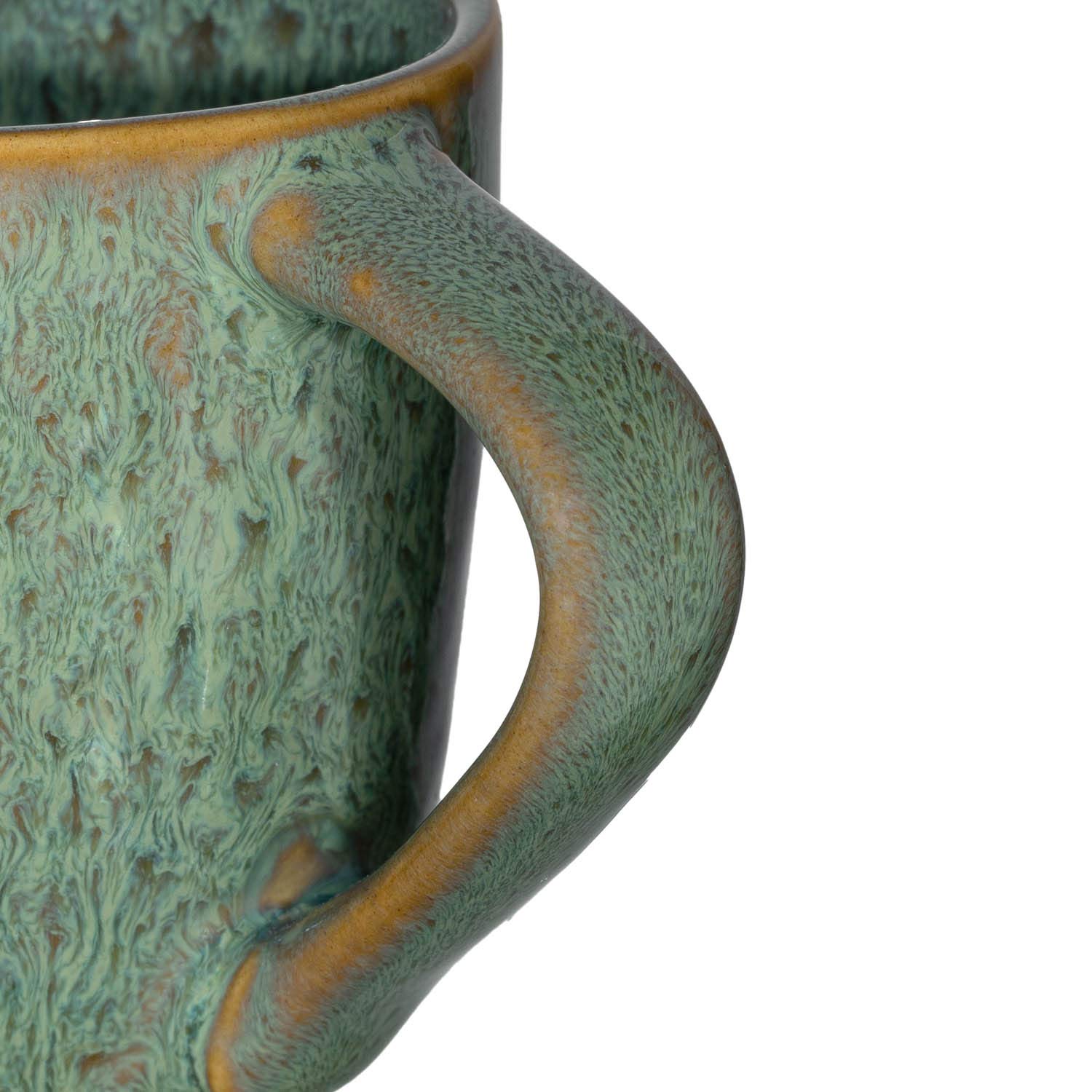 LEONARDO HOME 018597 MATERA - Set di 4 tazzine da caffè, 90 ml, in ceramica, colore: Verde