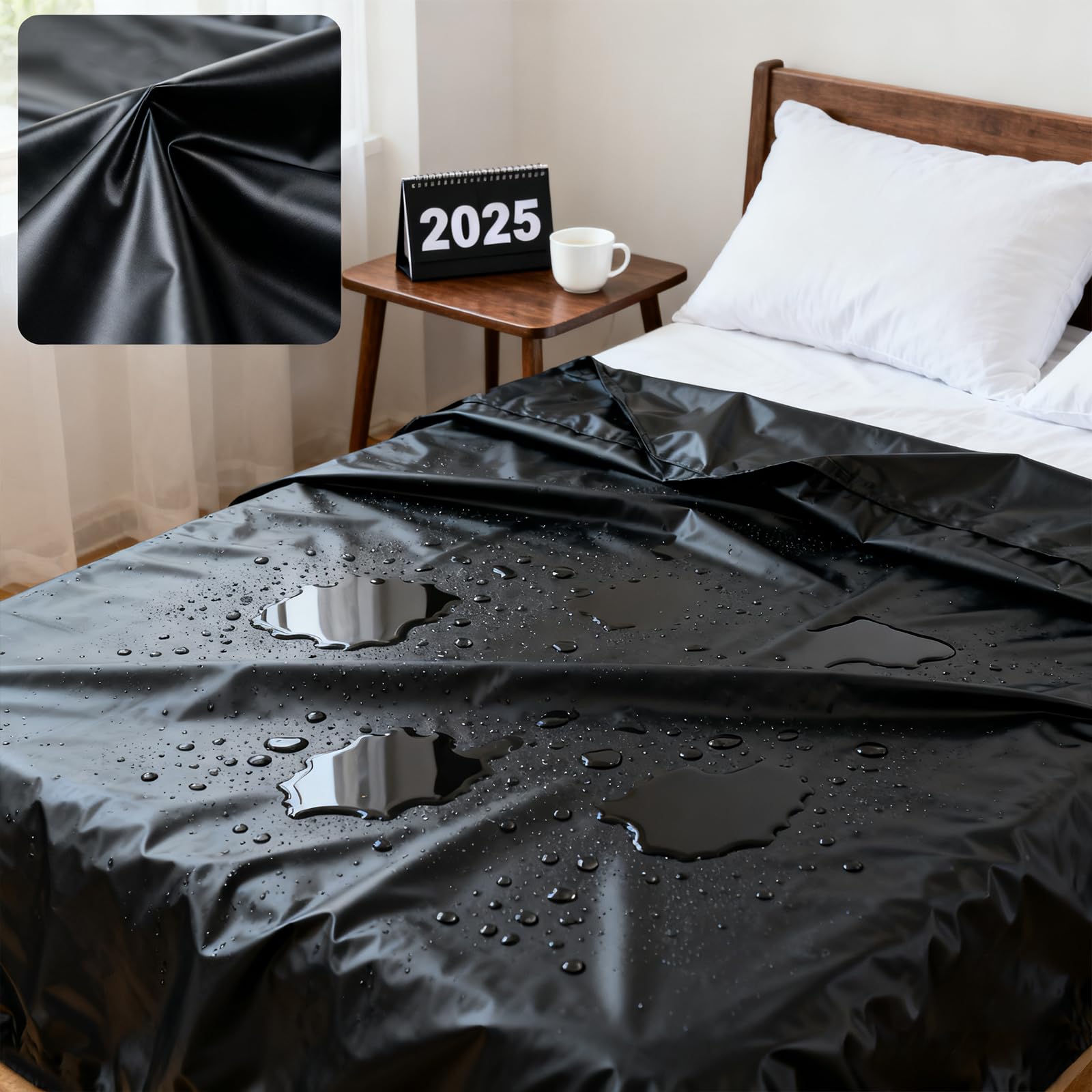 Set di 2 lenzuola impermeabili in PVC, 210 x 200 cm