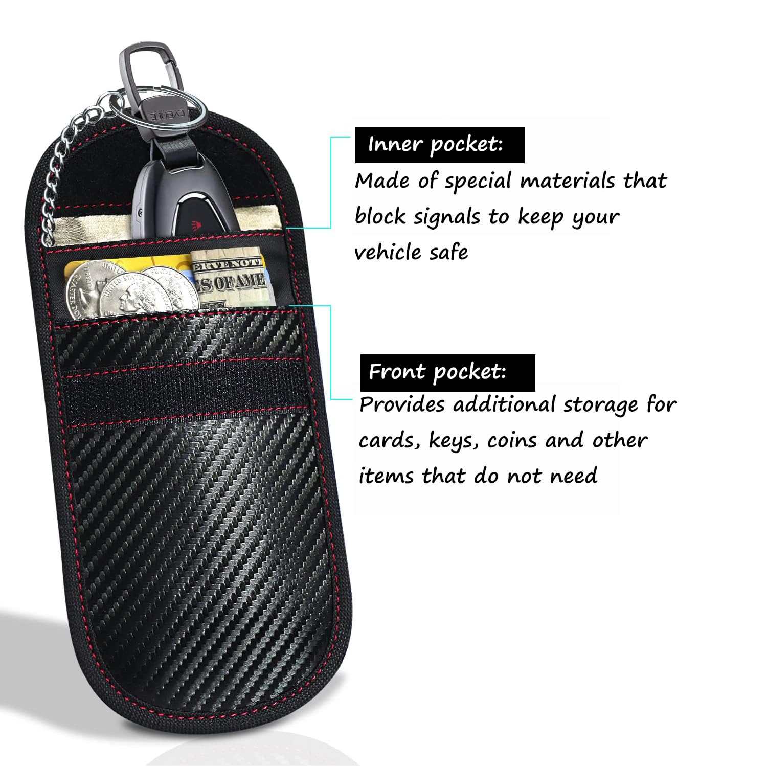 Blocco Segnale Chiave Auto RFID Custodia Faraday, Confezione Da 2 Custodie Anti Rfid Per Chiavi Auto Custodia Protettiva Anti Rfid In Fibra Di Carbonio Ovale In Carbonio Senza Portachiavi 82269874 Blocco Segnale Chiave Auto RFID Custodia Faraday, Confezione Da 2 Custodie Anti Rfid Per Chiavi Auto Custodia Protettiva Anti Rfid In Fibra Di Carbonio Ovale In Carbonio Senza Portachiavi 82269874