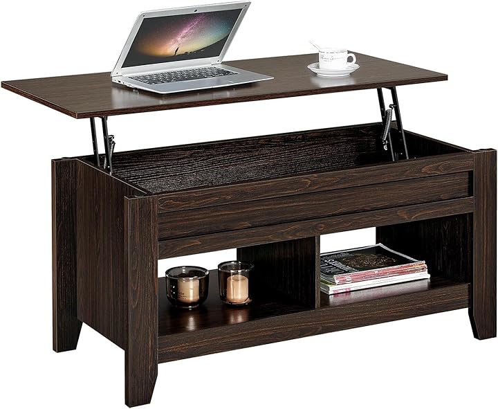 Ashley Kettleby Baule Tavolino - Mobile Legno Vintage Con Piano Sollevabile 85cm - Foto 1