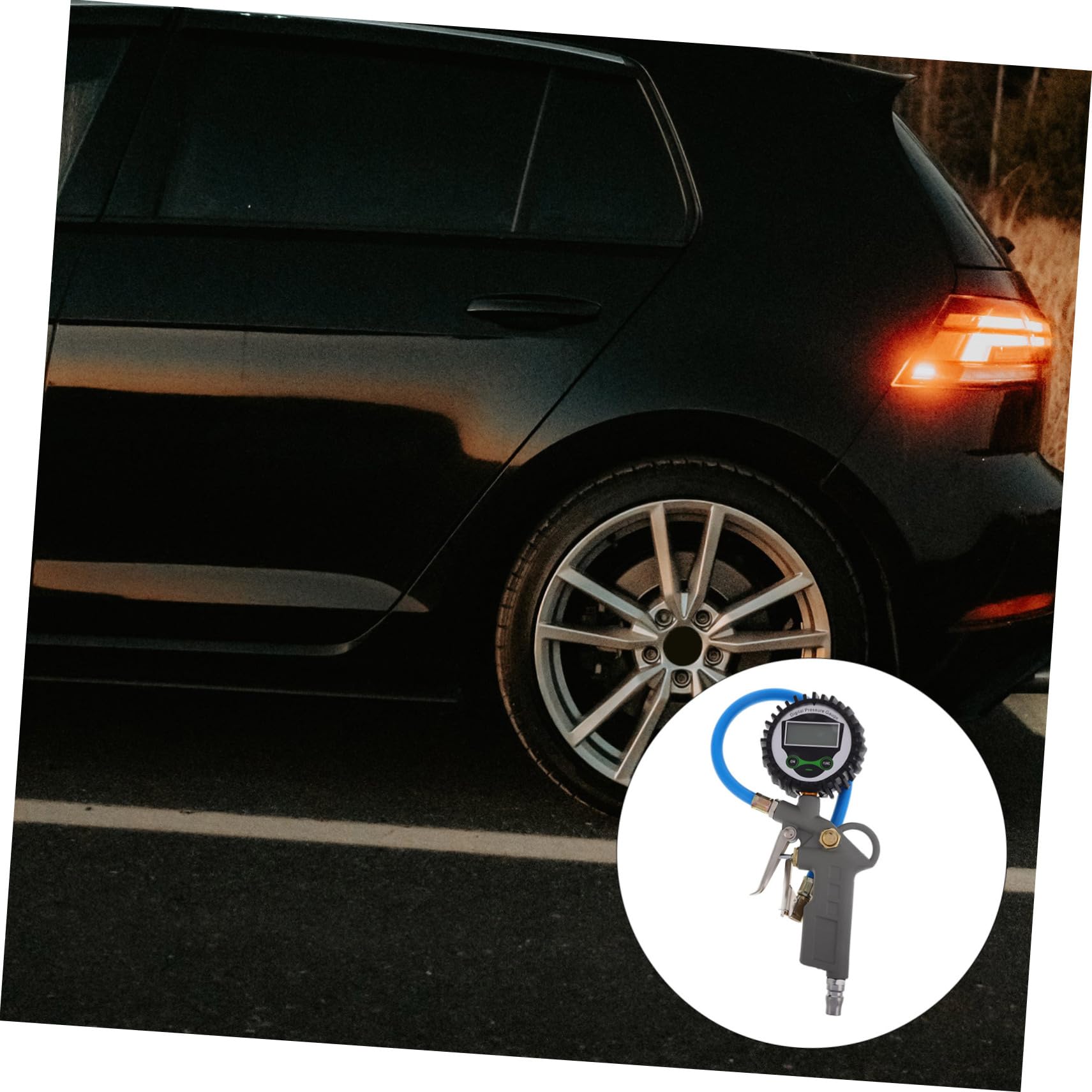 SOESFOUFU Digital Tire Gauge Accurate Car Motorcycle Tire Pressure Measurer Quick Deflator