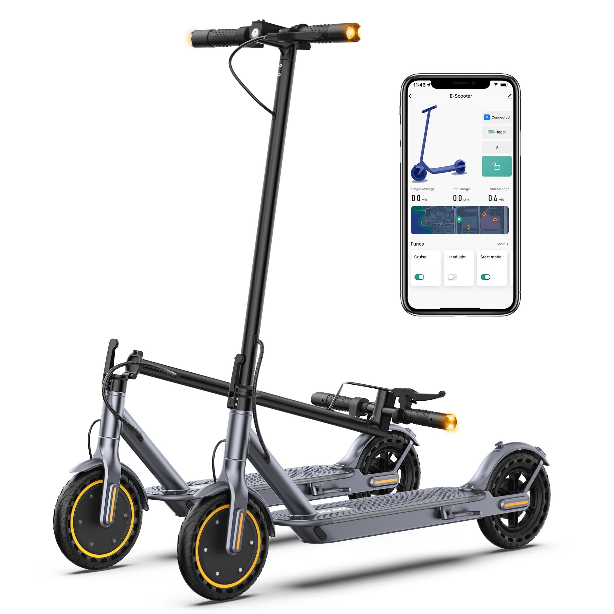 Riceel R50 Monopattino Elettrico con Freccia Direzionale, Velocità Fino a 25 Km/h, 30Km di Autonomia, 8.5" Pneumatici Solidi, Carico massimo 120 kg, Doppia frenata