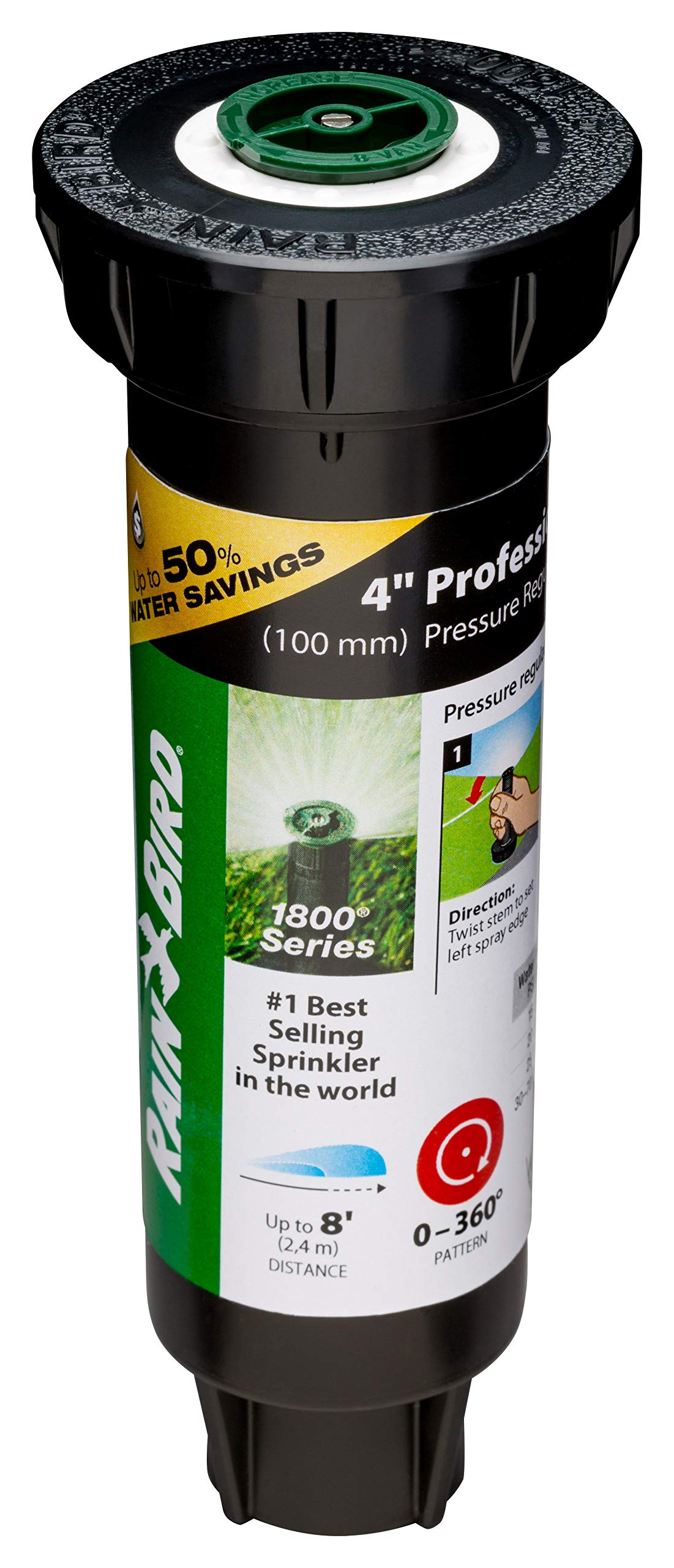 Rain Bird1802AP4PRS Pressure Regulating (PRS) Professional Pop-Up Sprinkler