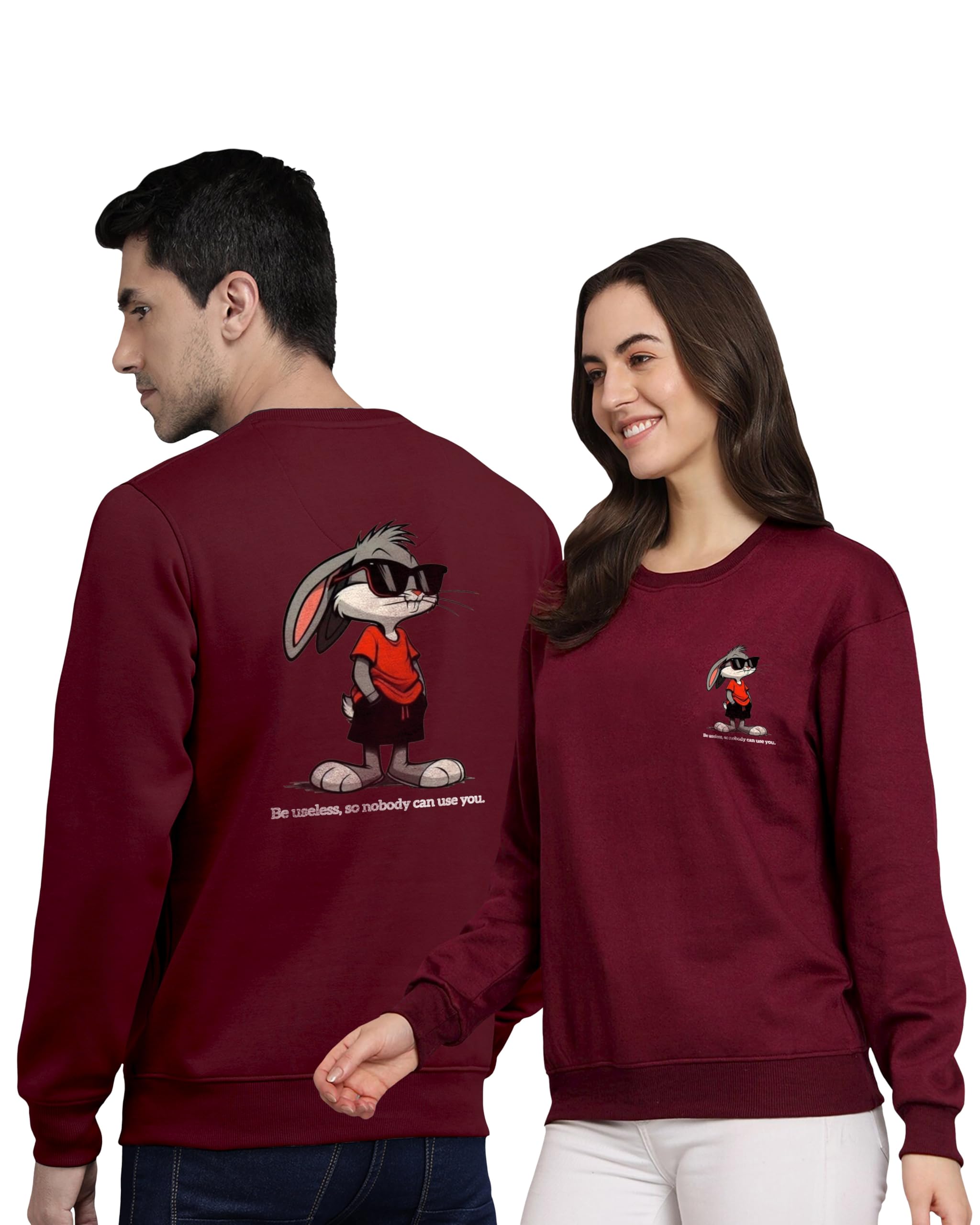 Twinny Zone Couple Sweatshirts Cotton | Sweatshirt for Men Women (Set of 2 | Regular Fit | SweatshirtsDTF4)-picture-17