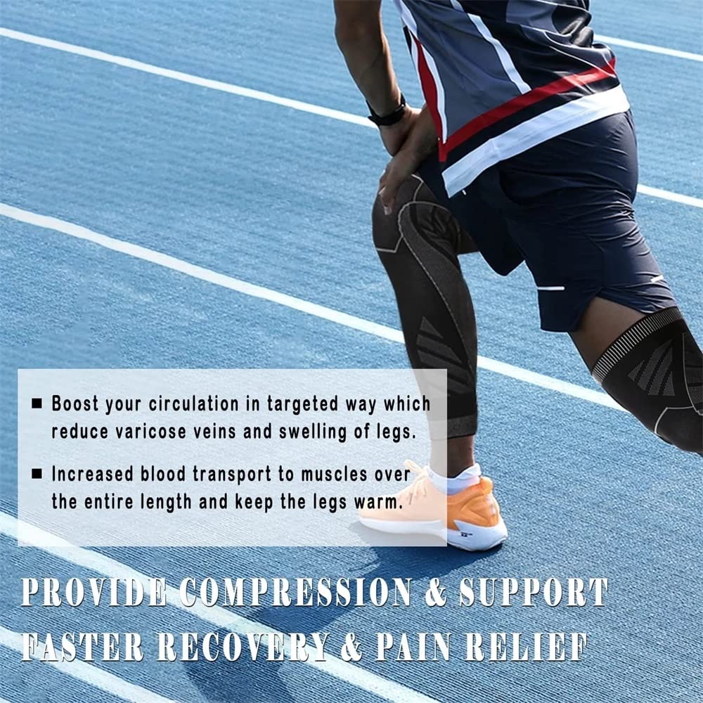 Long Leg Compression Sleeves,Full Sleeve Knee Brace Support Protect Basketball,Football
