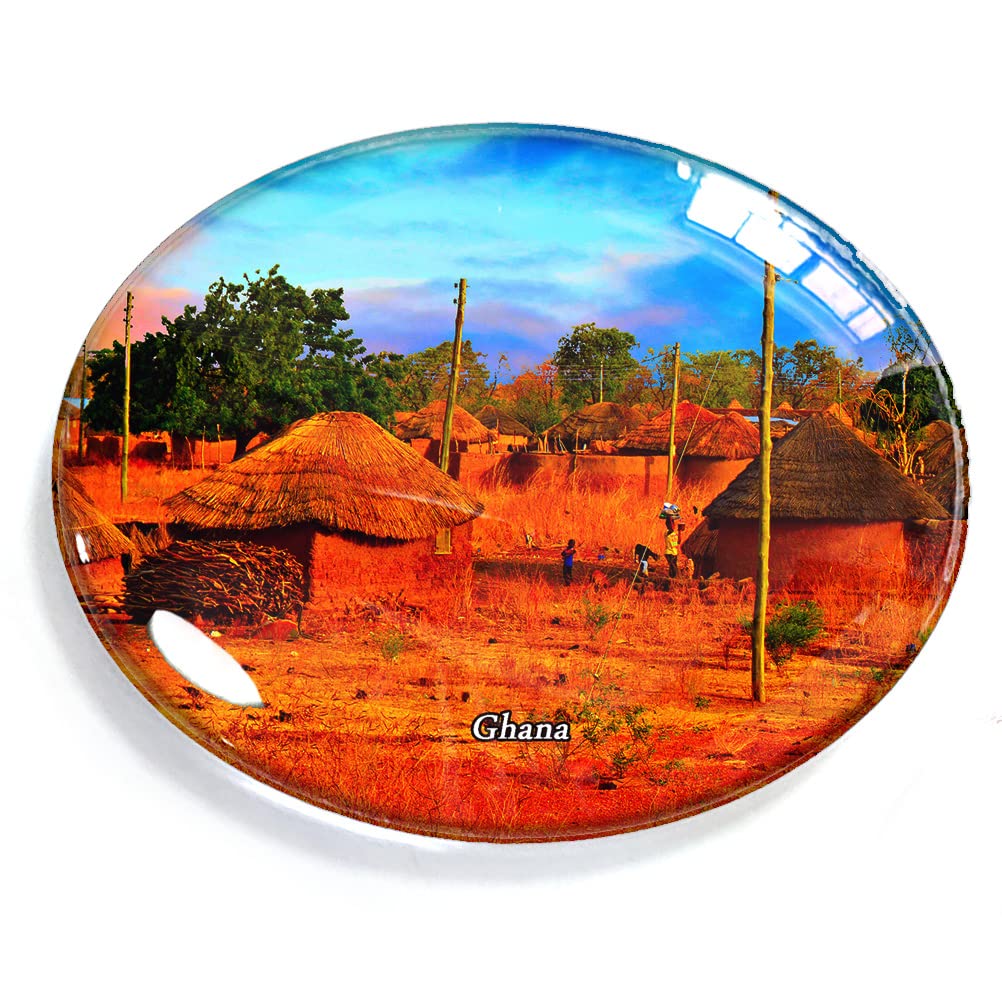 Accra Ghana Magneet Koelkast Vriezer Magneet Sticker Souvenir Decoraties Ovale Kristal Magneet Keuken Whiteboard