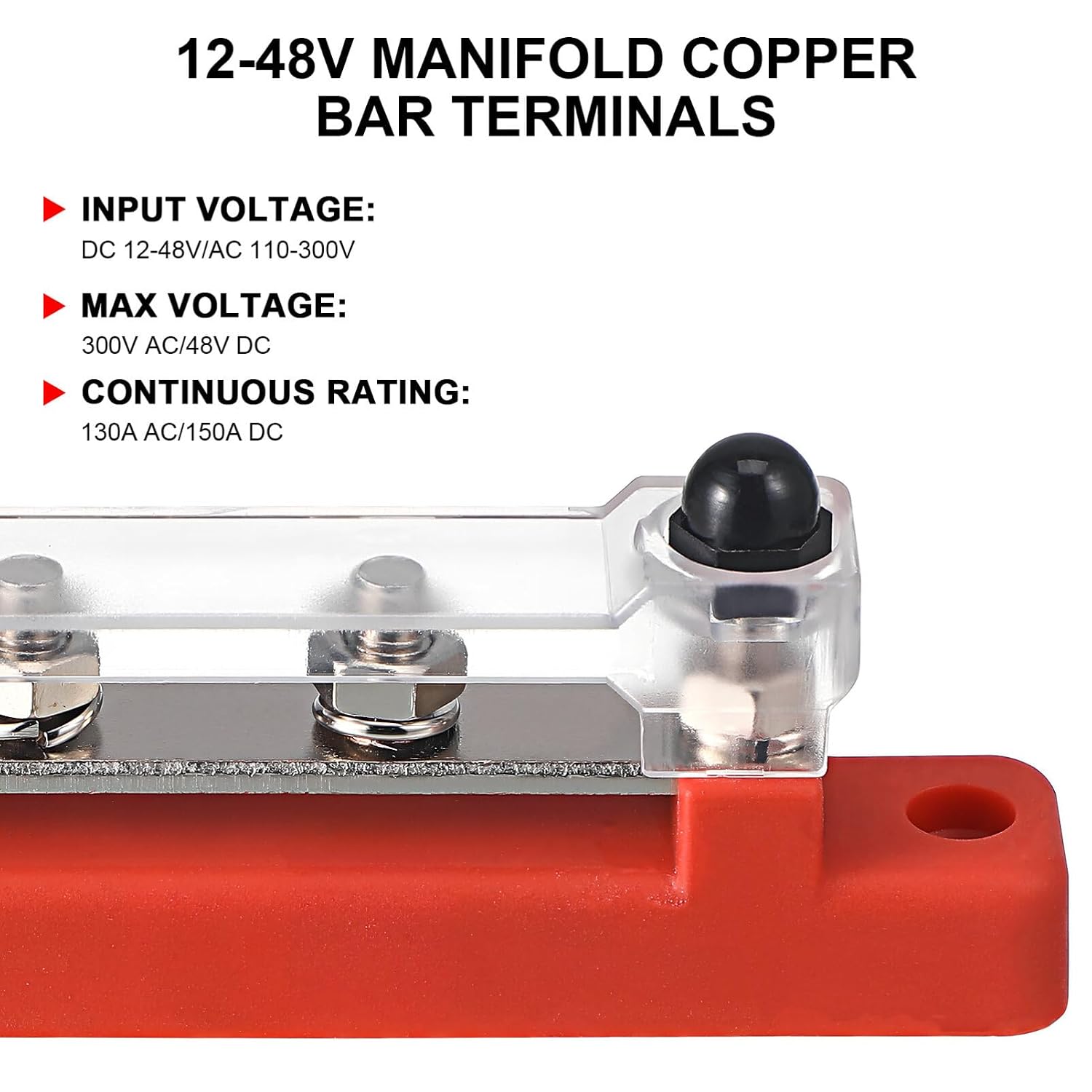 VICASKY 2sets Bus Bar Terminal Block Battery Distribution Block for Rvs Boats Cars Efficient Safe Protective Cover