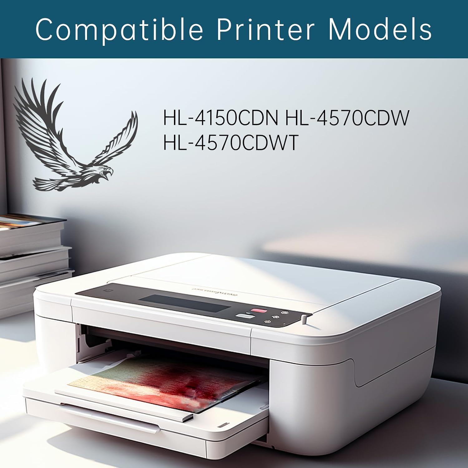 BU300CL Transfer Belt Unit Compatible for Brother HL-4150CDN HL-4570CDW HL-4570CDWT Printers, High Yield 50000 Pages, Bright Colors Clear Printing (1 Set)