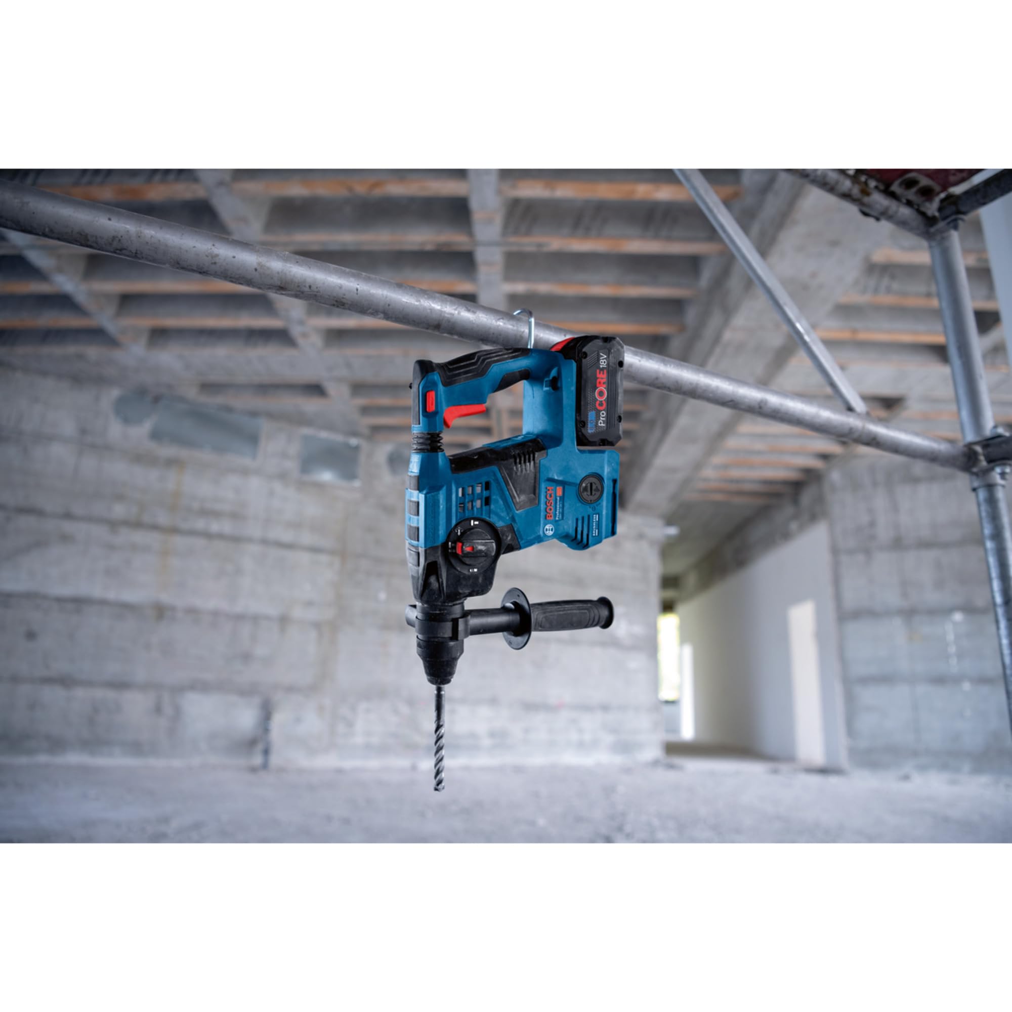 Bosch Professional 18V System perforateur sans-fil GBH 18V-28 C (avec poignée auxiliaire, tube de graisse)