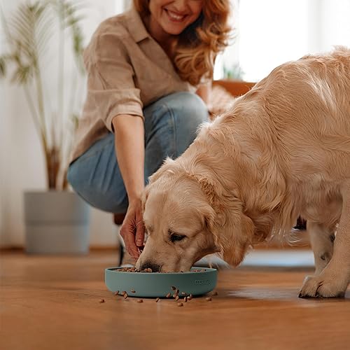 Miniatura 7 de Coomazy Cuencos grandes de silicona para perros de alimentación lenta, juguete interactivo para entrenamiento de alimentos de mascotas, mantiene a