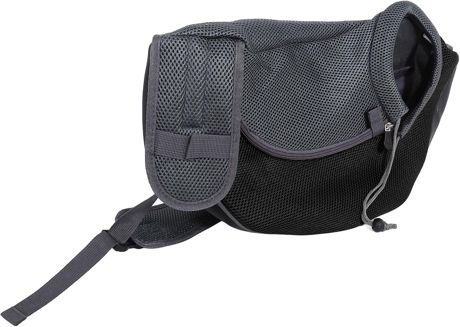 Breathable Small Pet Sling Carrier for Dogs and Cats Stylish Lightweight Chest Carrier Bag for Outdoor Travel Versatile Single Shoulder Handheld Design Comfortable Black