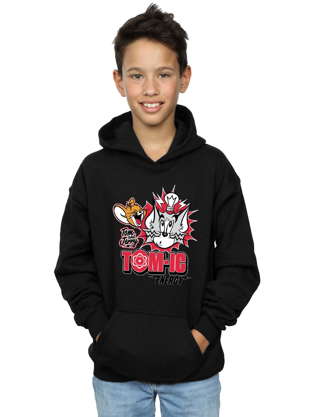 Tom and Jerry Boys Tomic Energy Hoodie 7-8 Years Black