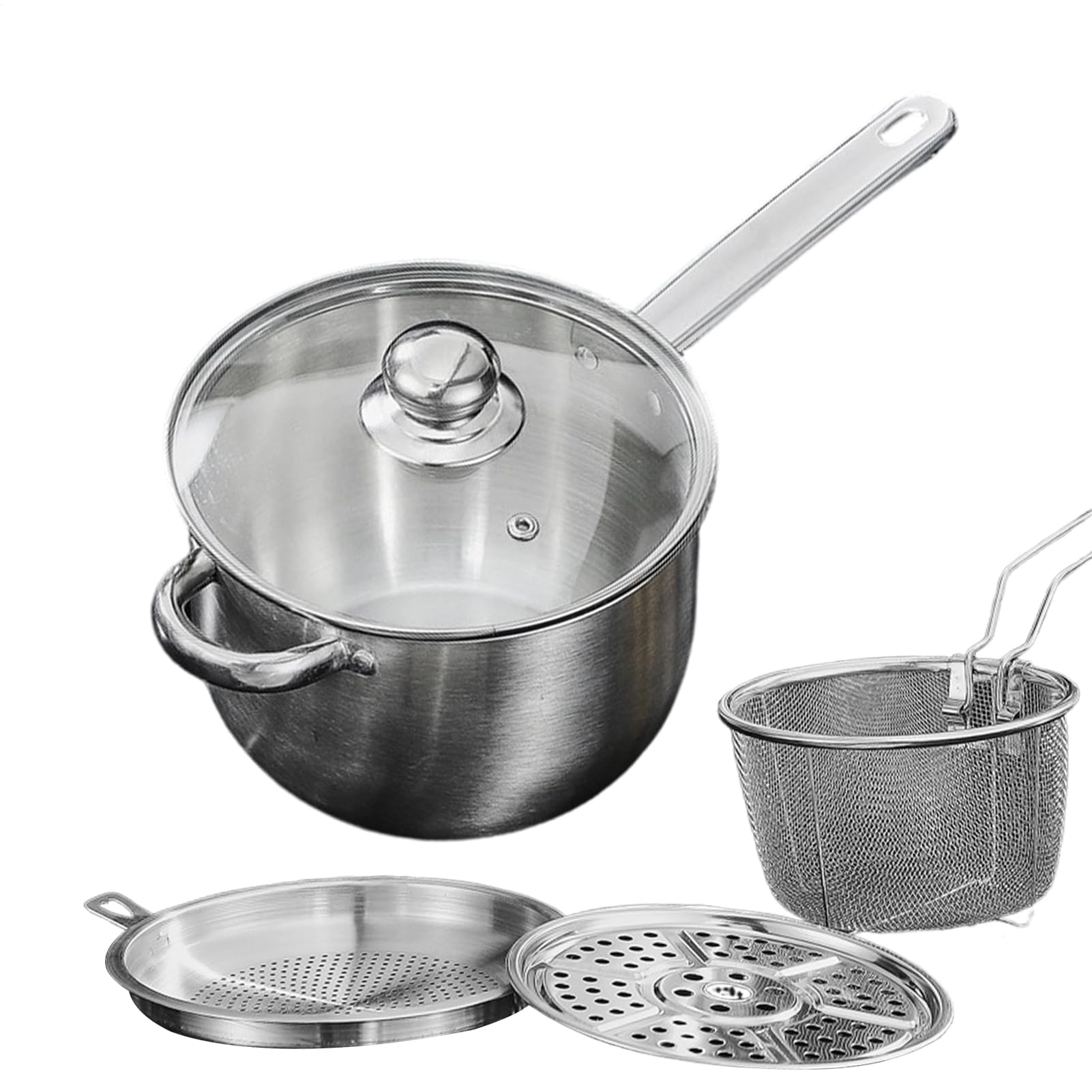 Głęboki garnek do smażenia, Naczynia nieprzywierające, bezpieczne dla żywności, Garnek do głębokiego smażenia, patelnia, rondel, Do frytek, owoców morza, kurczaka, zupy, gotowania, domu,