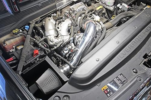 Miniatura 3 de Kit de admisión de aire pulido con escudo térmico Cool Ram compatible con Chevrolet Silverado 2500HD 3500HD 3500HD 2500HD 3500HD 6.6L V8 Duramax
