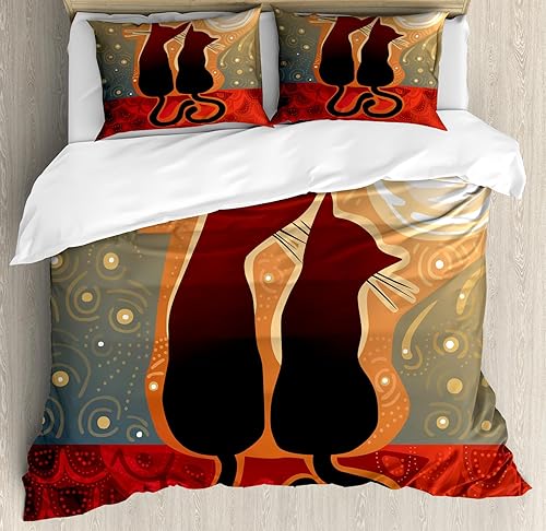 Miniatura 57 de Ambesonne Juego de funda de edredón de pesca, lubina de boca grande atrapando un bocado en espray de agua, imagen salvaje, juego de cama decorativo