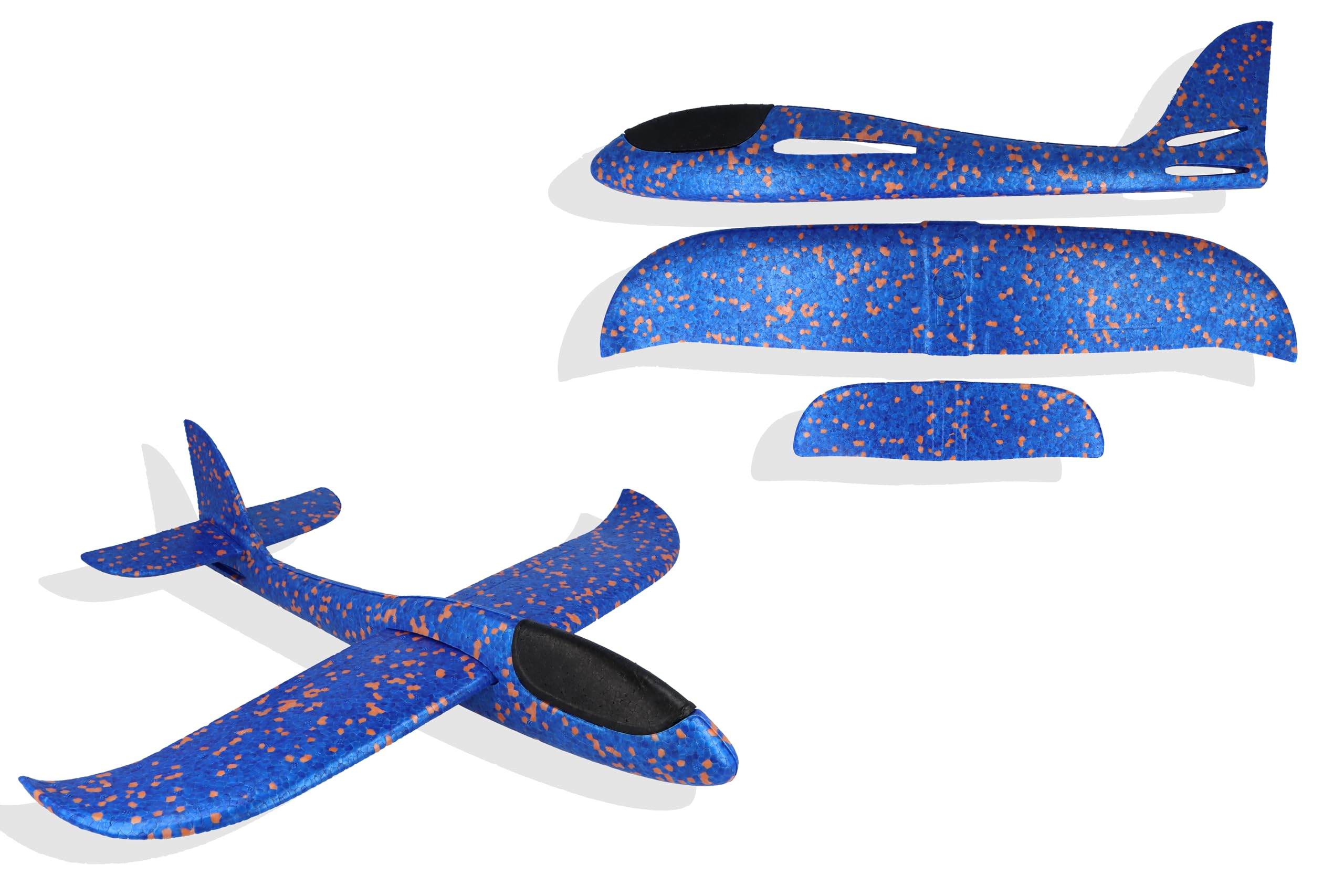 HENBRANDT Single Large Foam Airplane Glider for Kids 48cm Glider Planes Self-Assembly Throwing Aeroplane in 3 Colours EPP Foam Flying Gliders Outdoor Summer Toys for Boys and Girls - Image 4