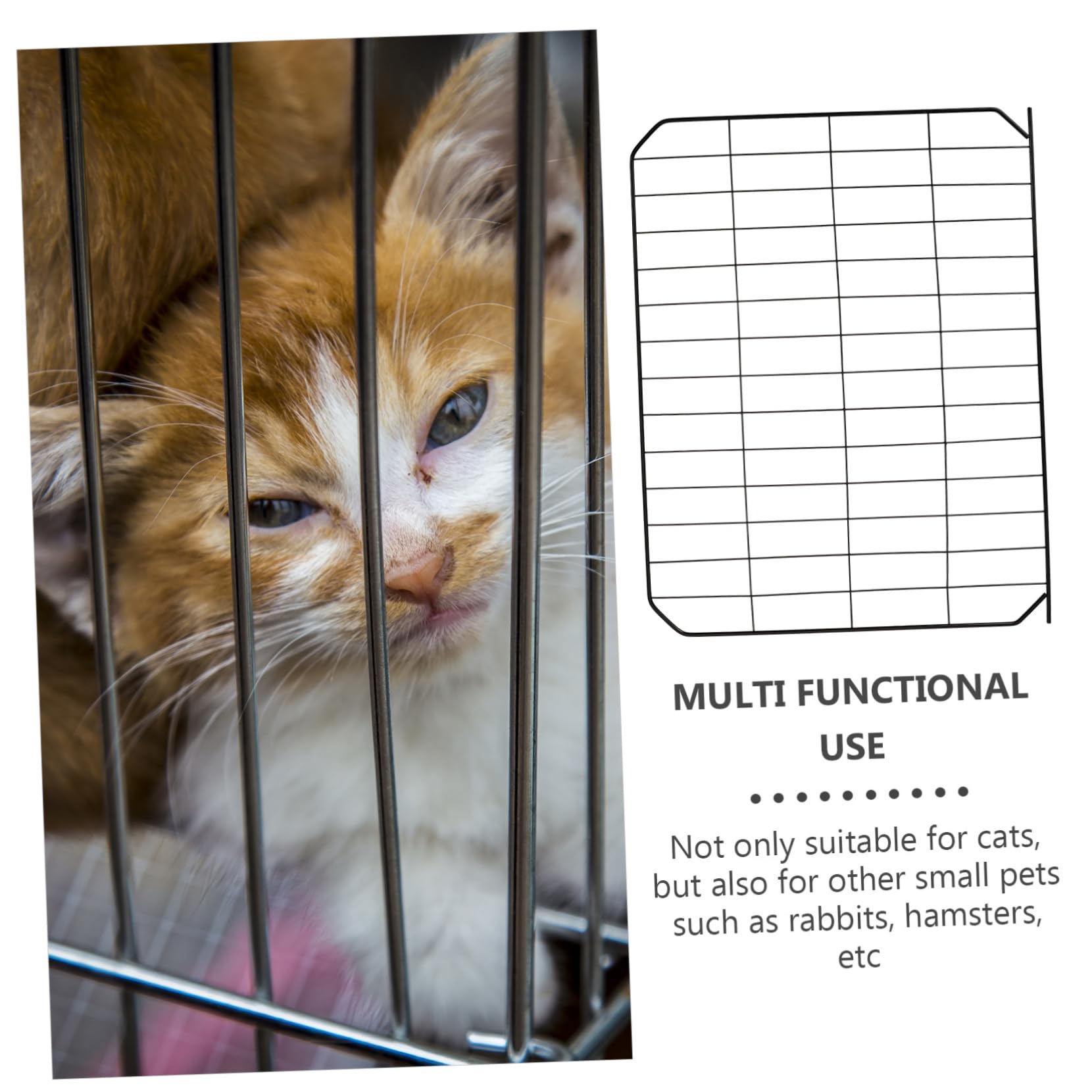 Yardwe Wire Panel Pet Door Cat Wire Fencing Door Small Pet Enclosure Accessory