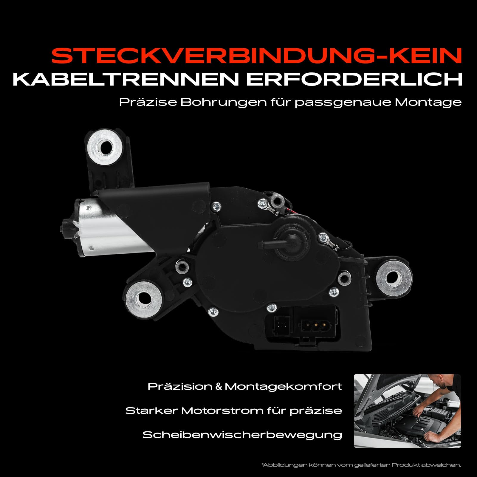Frankberg Wischermotor Heckwischermotor Kompatibel mit 3er Compact E46 316 318 320 325 1.6L-2.5L 2001-2005 Replace# 67636925096