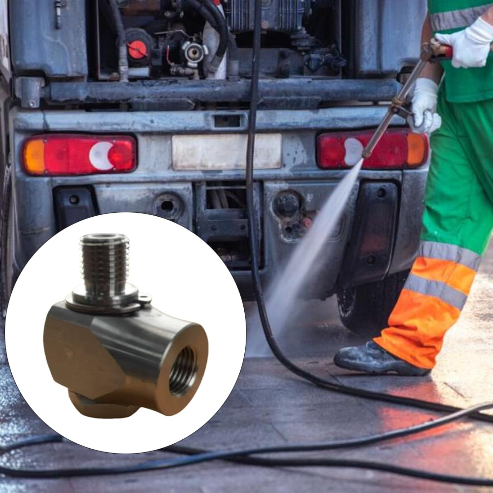 Giunto girevole ad alta pressione rondella per autolavaggio, 360 gradi, giunto girevole Sw90 1/4 3/8 304, connettore rotante in acciaio inox, 4050Psi(G1/4)