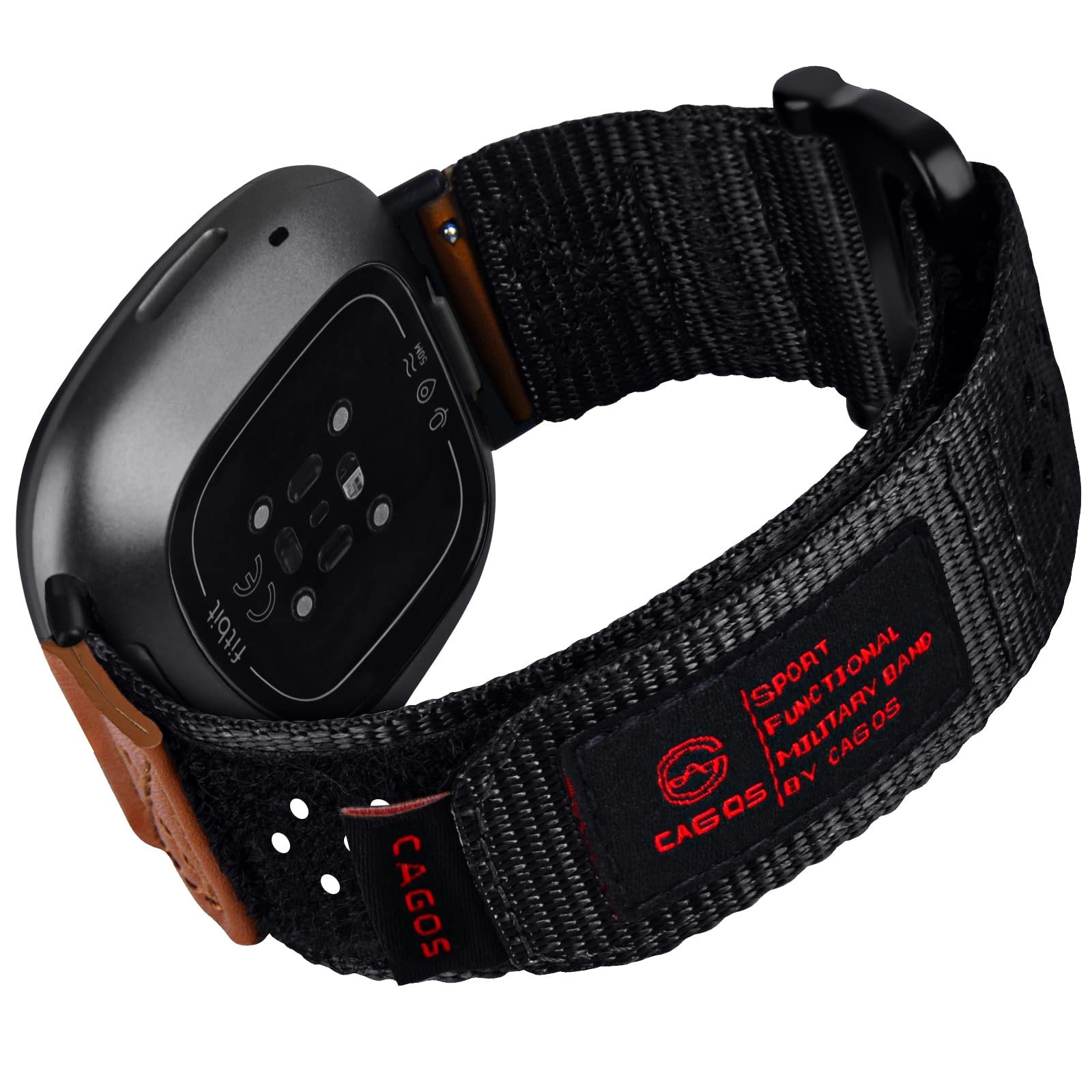 CAGOS for Fitbit Versa 3/4 Bands & Sense/Sense 2 Bands - Rugged Nylon Sport Loop Wristbands for Men & Women