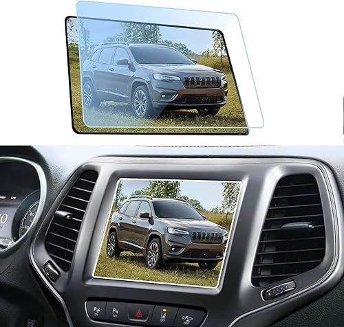 GFJNFG - Protector de pantalla de vidrio templado para Jeep Cherokee 2023, 2022, 2021, 2020, 2019, 8.4 pulgadas, control central, pantalla táctil,