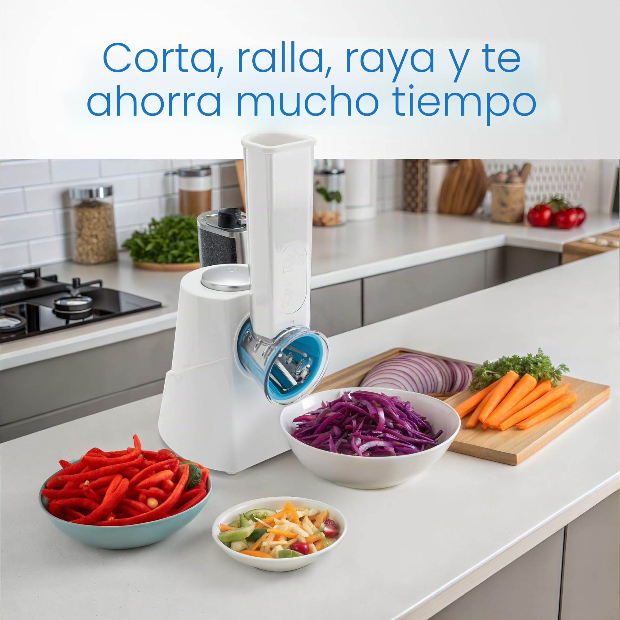 Clatronic Me 3604 Robot De Cocina Multi Express Para Cortar Y Rallar, Blanco