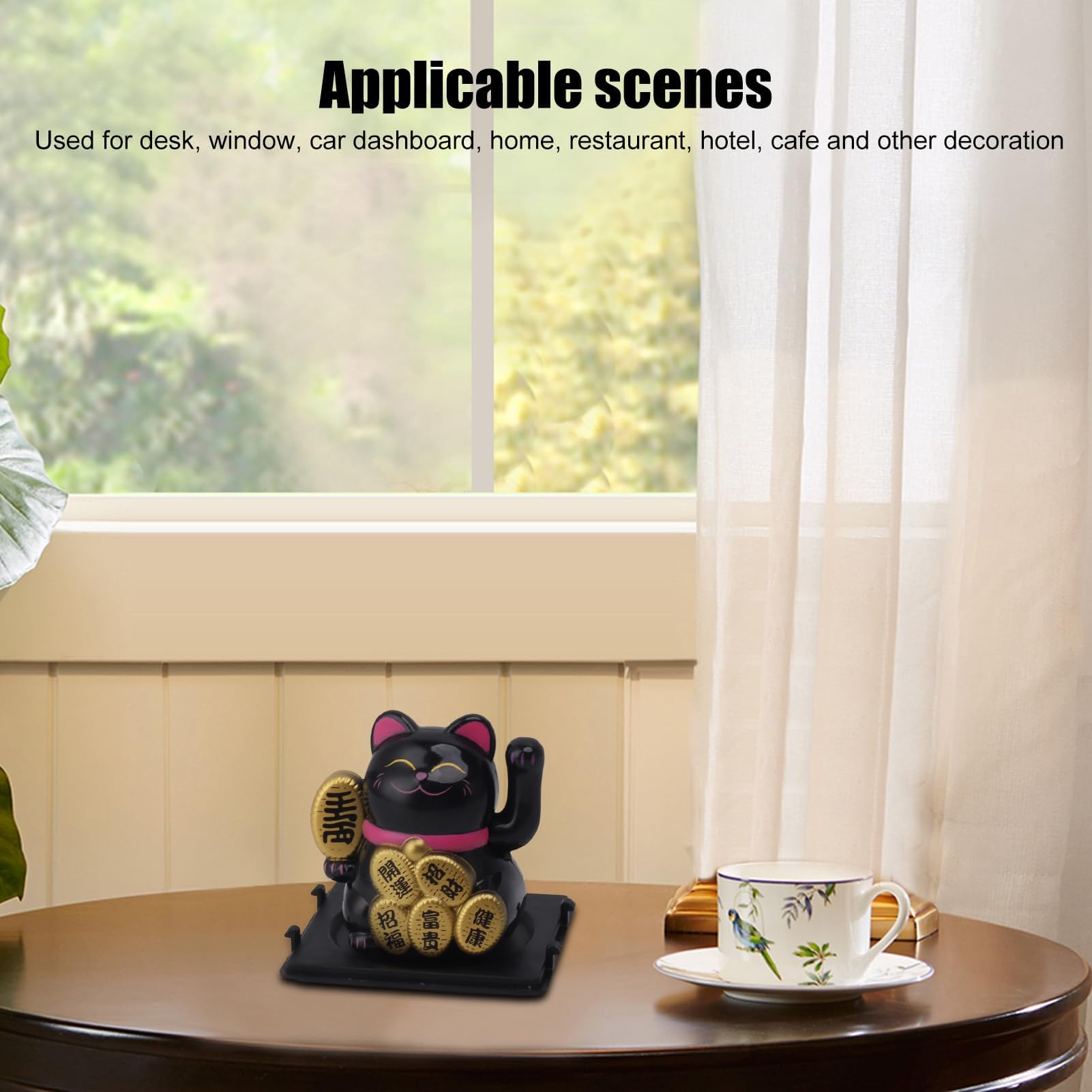 Set di Braccia Ondeggianti Gatto Fortunato, Simpatico Gatto Ondeggiante Ad Energia Solare Maneki Neko Braccio Ondeggiante per Soldi della Fortuna e Buona Fortuna Decorazioni per