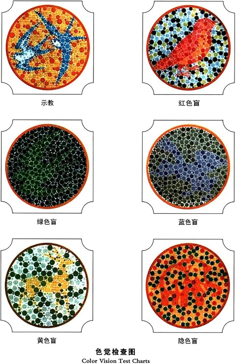 Stereo Vision Comprehensive Test Card, Binocular Stereo Vision Test Chart Book, Used for Amblyopia Three-Level Visual Function Color Vision Test