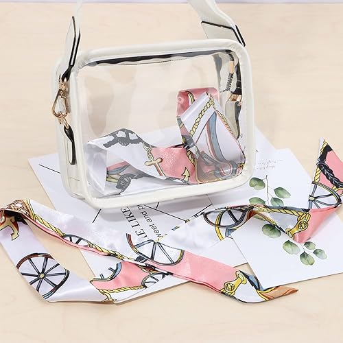 Miniatura 6 de Oweisong Monederos transparentes para mujer, aprobado para estadios, bolso cruzado transparente para concierto deportivo