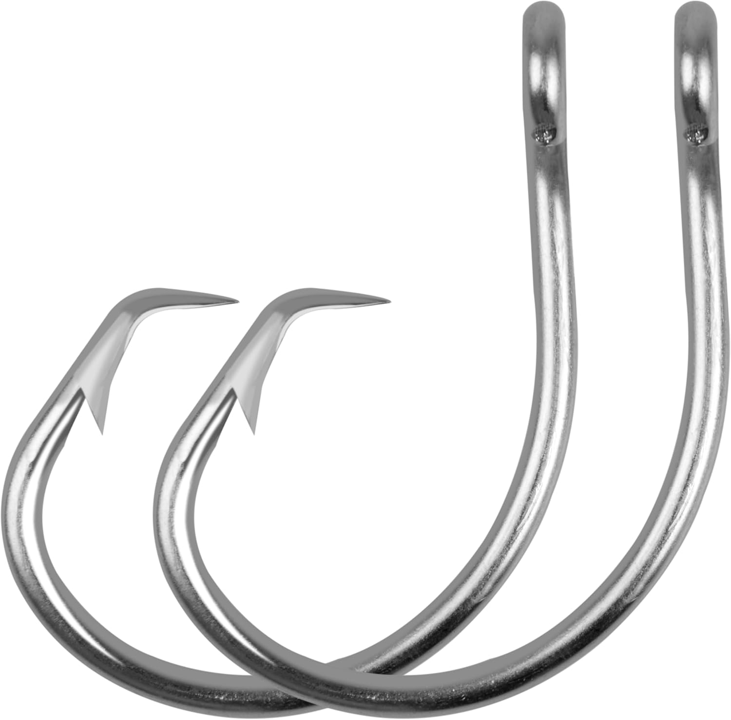 FUSIGO Saltwater Tuna Giant Circle Hooks 8/0-28/0 Stainless Steel Fishing Hooks Big Game Fishing Hooks in-line Circle Hooks for Swordfish Tuna Shark