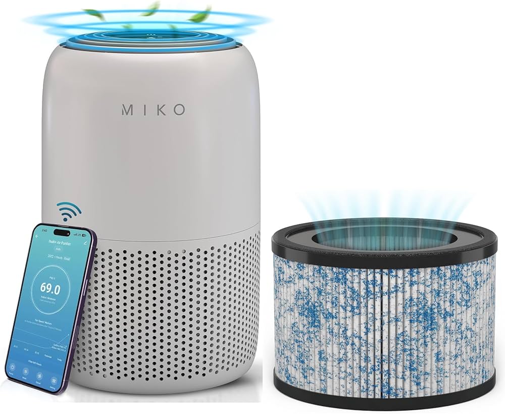 Amazon.com: MIKO Air Purifier for Home Bedroom, 2024 Updated Model