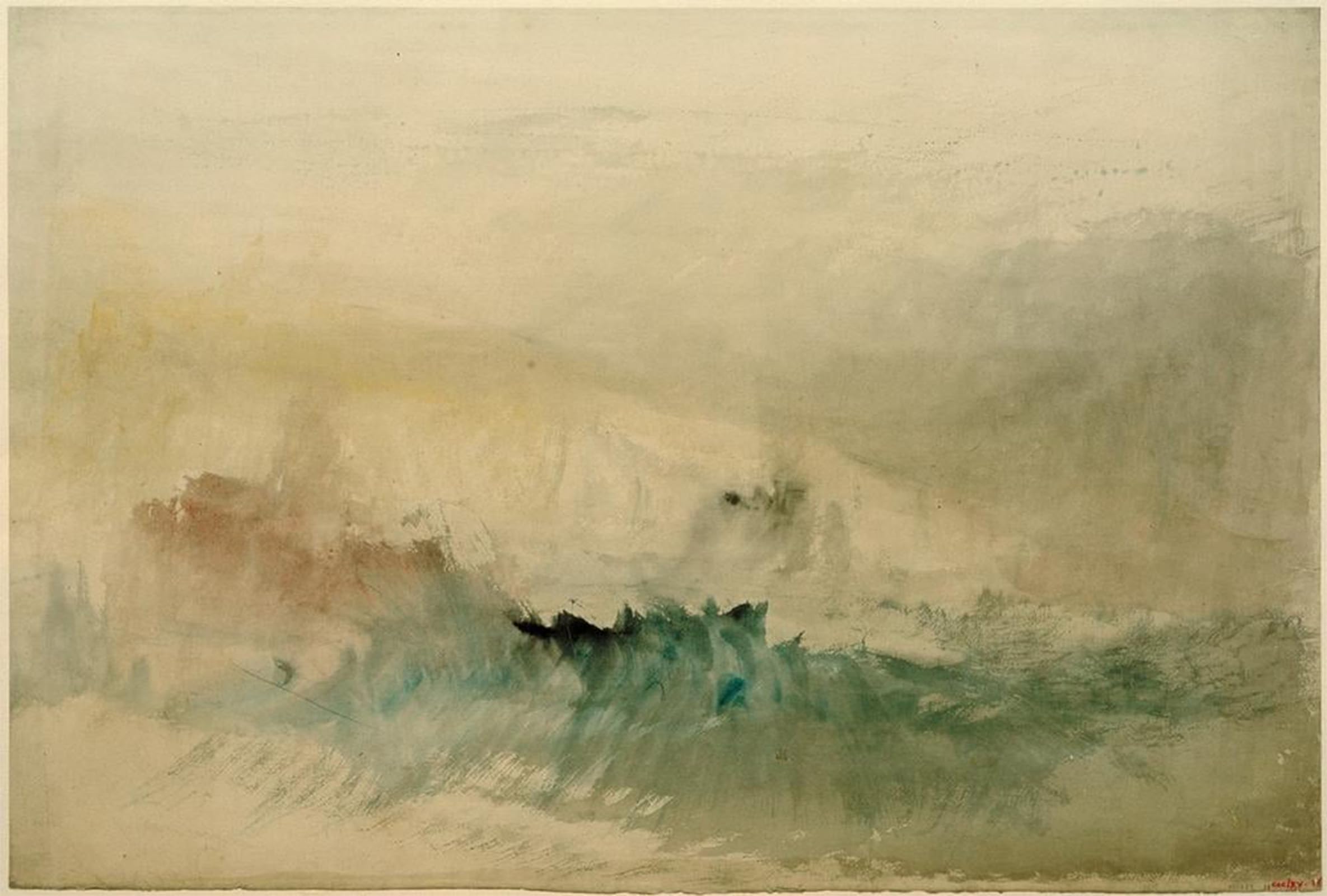RZHRHJES Abstract Painting Poster Art Print Canvas Print Poster a Stormy Sea by Mallord William Turner Landscape Canvas Painting for Office Decor 60x90cm
