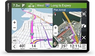 Garmin dēzl™ OTR1020, Extra-Large High-Res 10” GPS Truck Navigator, Custom Routing, Satellite Imagery, Wind Speed, Community-Shared Loading Docks, Entrances and Parking