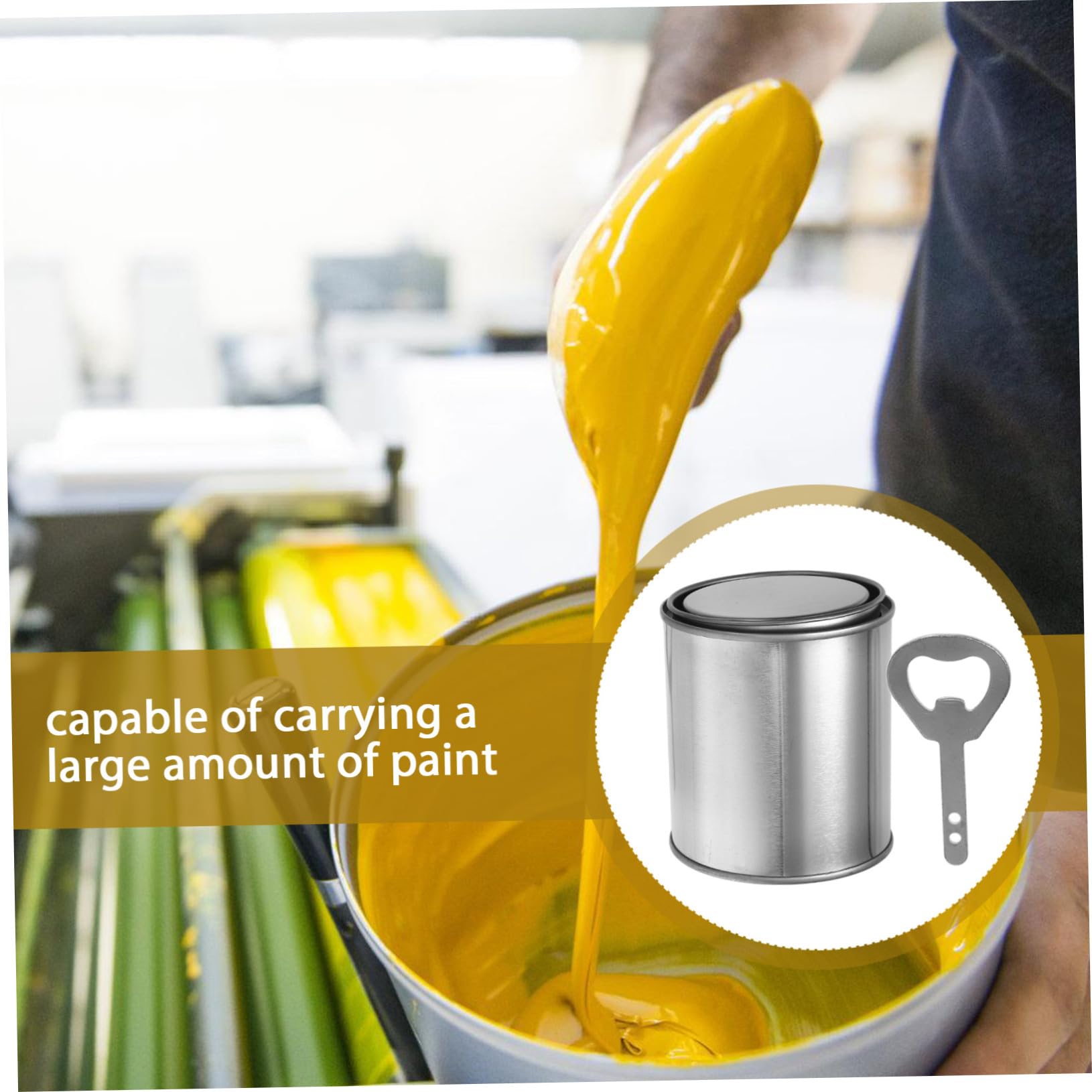 Mikikit Latas de Pintura sin Revestimiento con Tapas Cubos Metálicos Vacíos para Almacenamiento de Pintura Envases de Gran Capacidad para Proyectos DIY y Manualidades