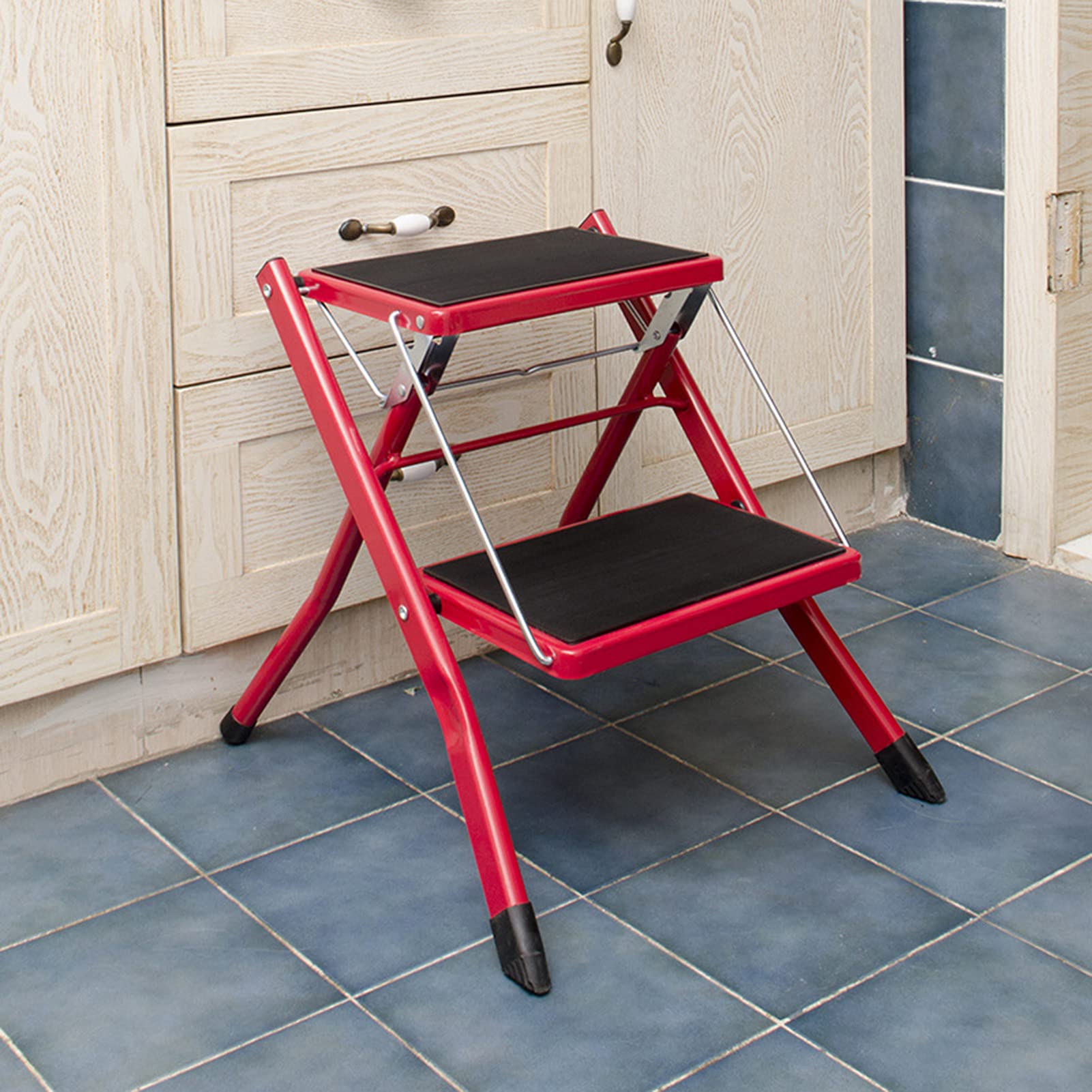 Tabouret d'escalier antidérapant avec charge 120 kg pour plantes et rangement