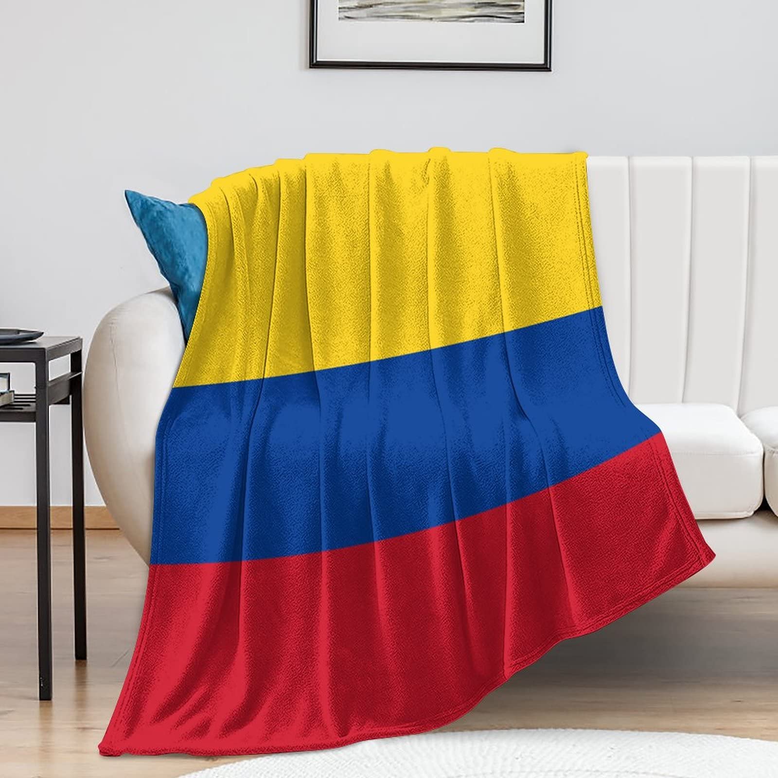 Couverture de voyage Colombie contre le froid sur votre chaise