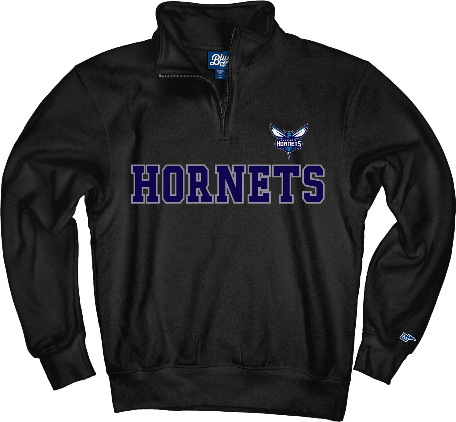 Blue 84 NBA unisex-adult Nba Officially Licensed Quarter Zip Sweatshirt Twill Embroidery