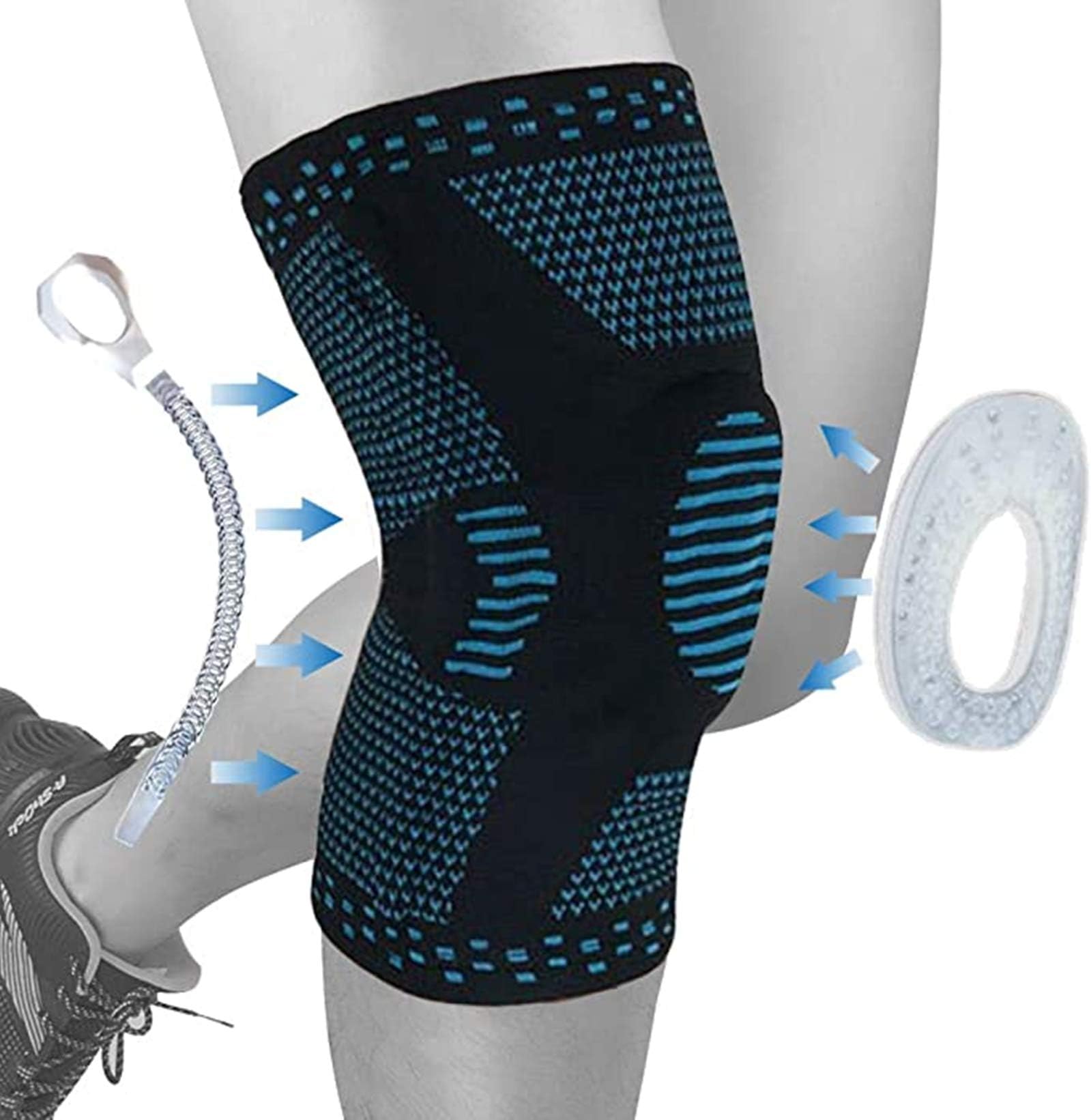Knee Brace Support for Men and Women, Compression Sleeve Leg, Knee Brace for Arthritis Sport Basketball Volleyball Gym Fitness Jogging Running
