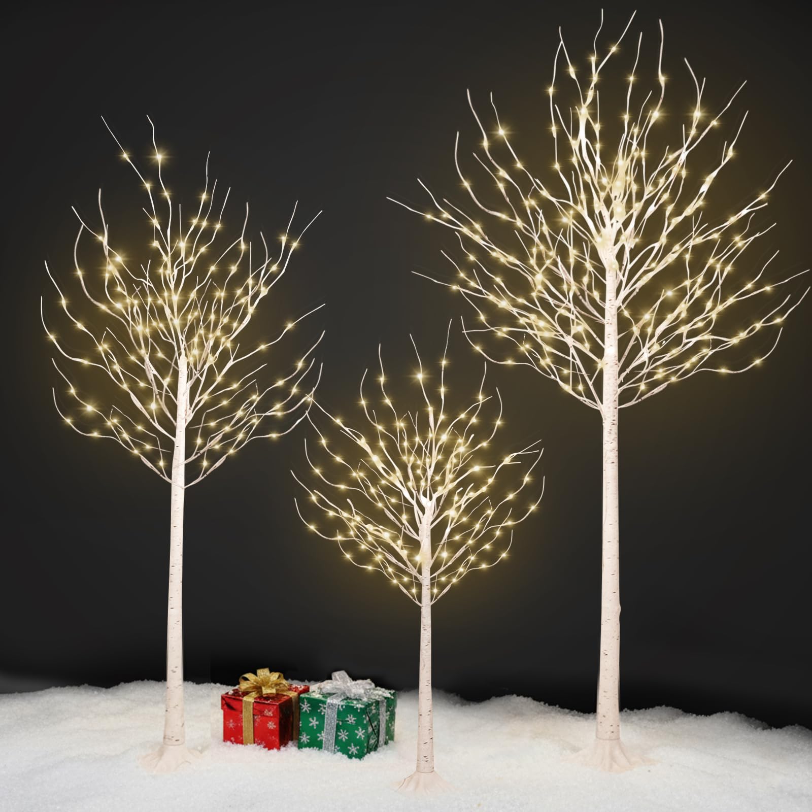 VIVATREES LED Birch Tree Set