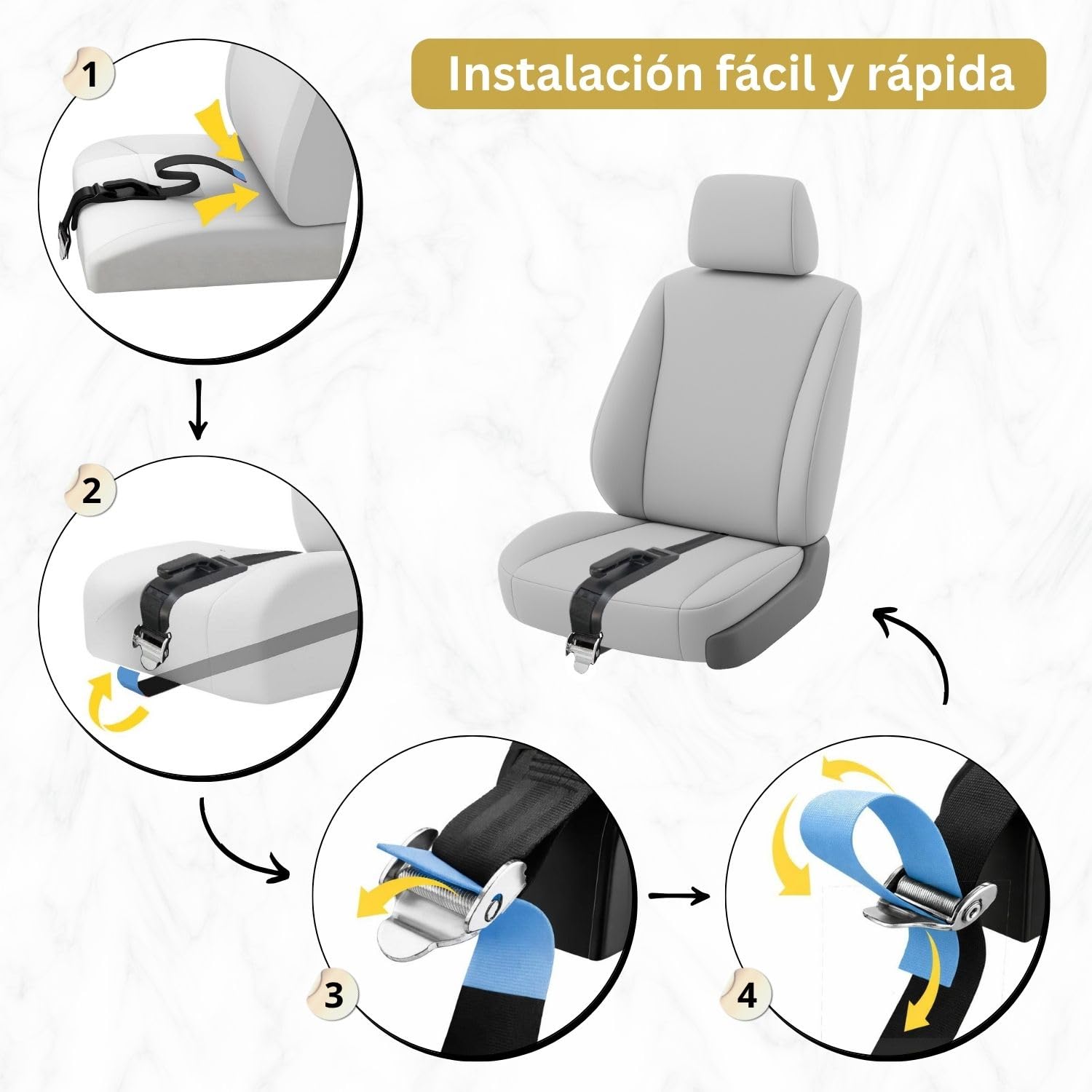 Adaptador de Cinturón Embarazada Coche Homologado | Accesorio Seguro con Hebilla Metálica | Incluye Hombrera Acolchada + Herramienta Multifunción + QR con Guías | Regalo Ideal para Premamás — view 5