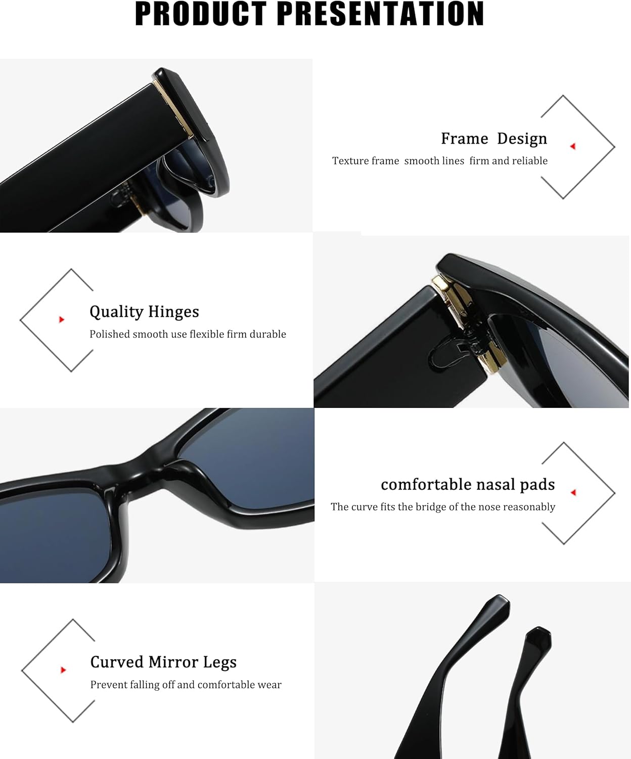 Kursan Retro Thick Frame Sunglasses for Women Men Classic 90s Chunky Sun Glasses Shades UV400 - Image 2