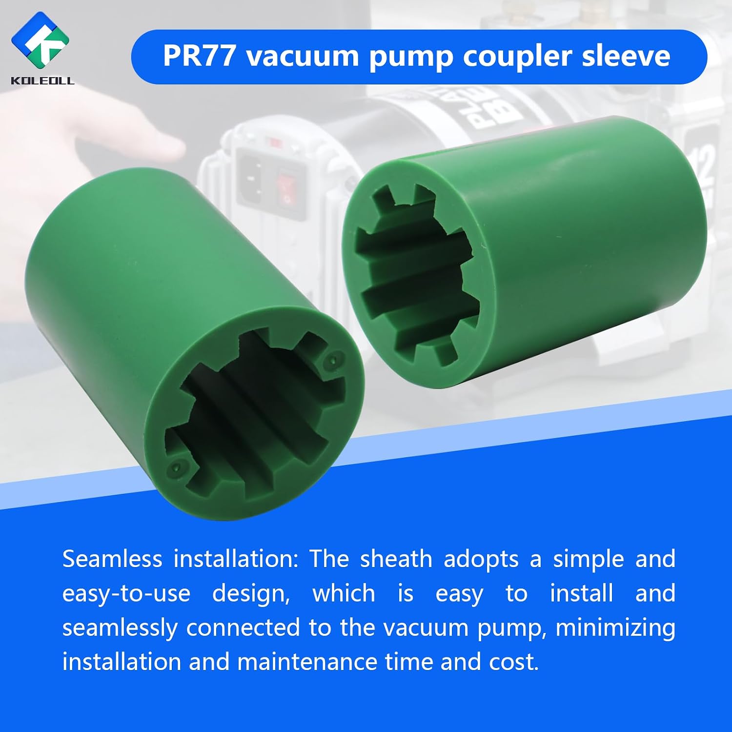 PR77 Vacuum Pump Coupler Sleeve Flexible Coupler Replace for DV-3 DV-5 DV-42 DV-42N DV-85 DV-85C DV-127 DV-142